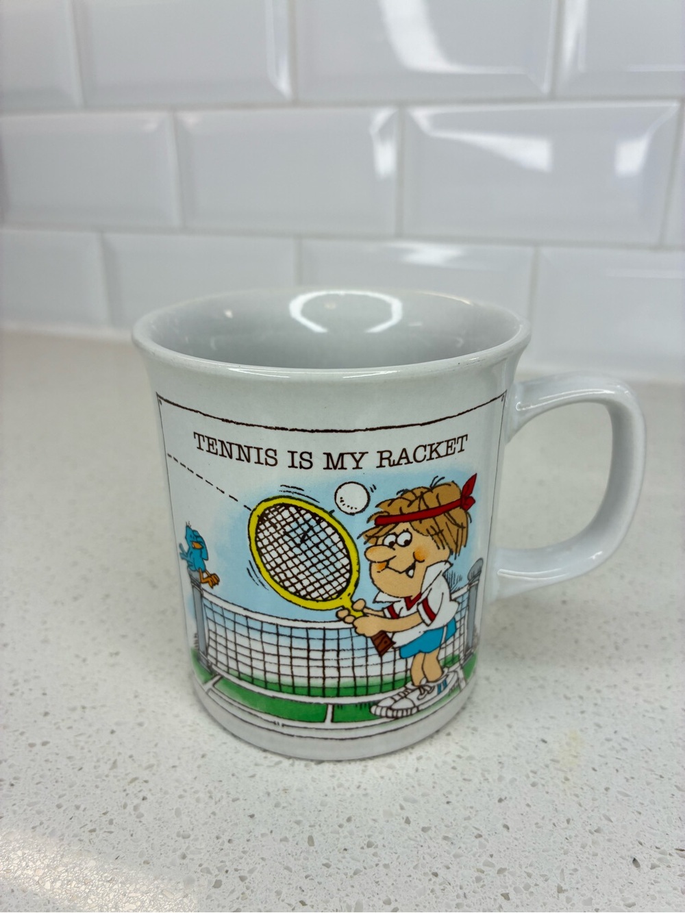 Vintage 1980’s Gibson Greetings Cards Tennis Is My racket Mug